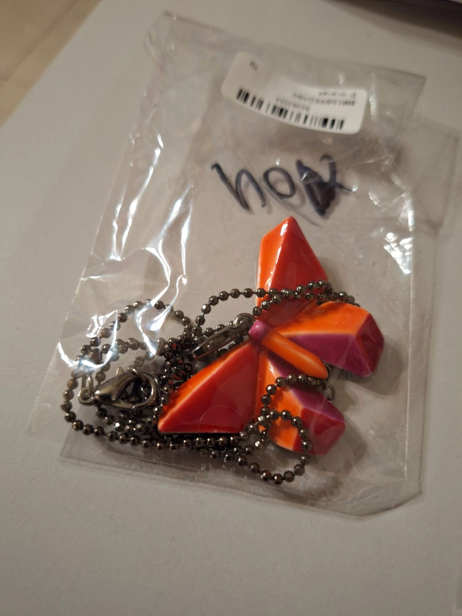 Pretty Ikita butterfly necklace 6ep stainless steel and resin – photo 3